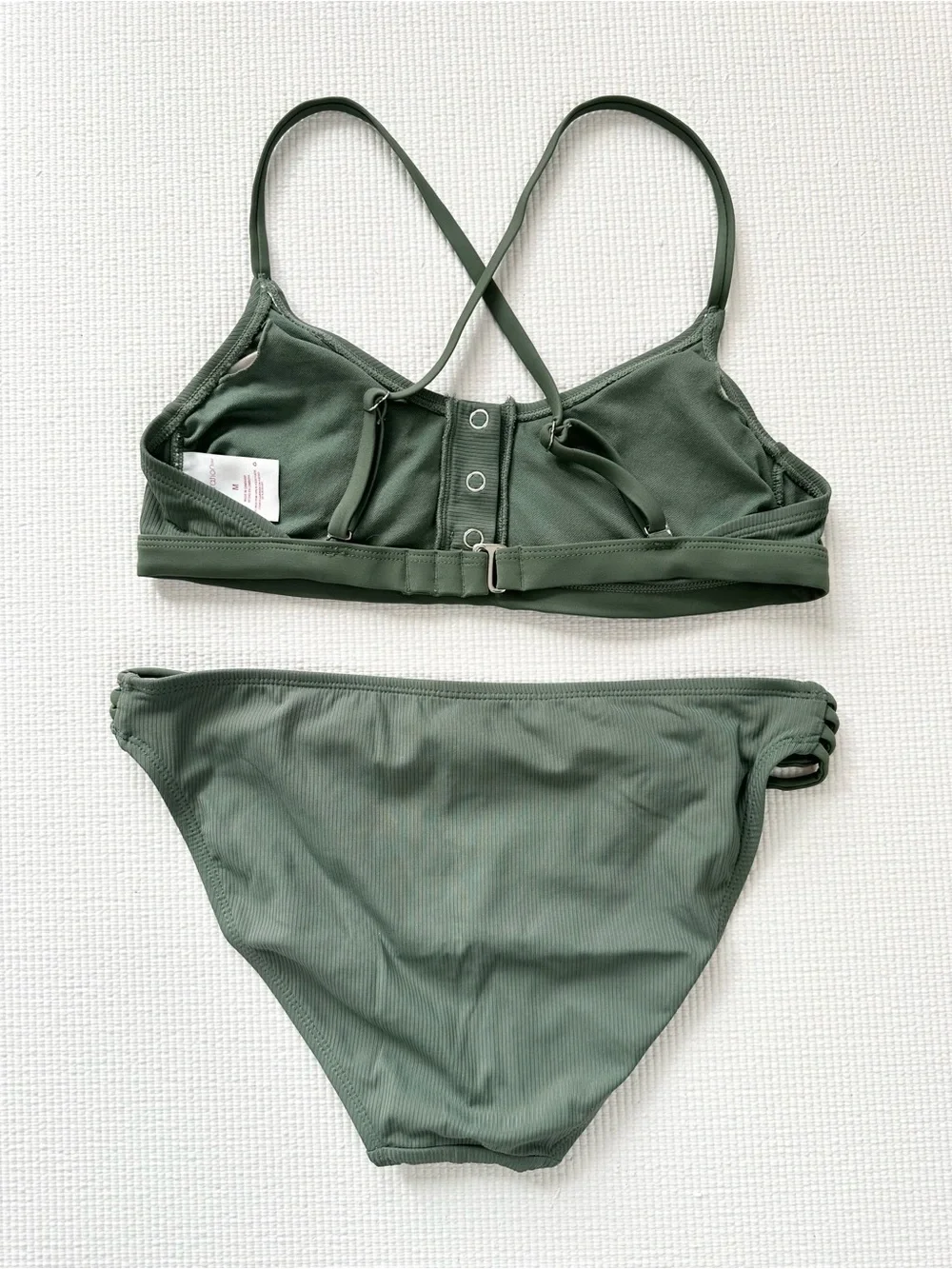 Olive Green Strappy Bikini Set
